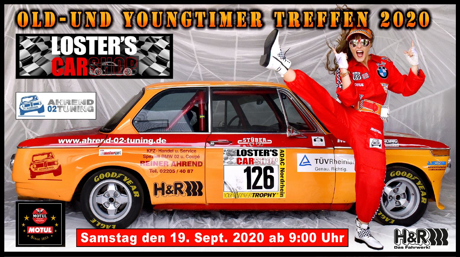 Ahrend02Tuning Rösrath - Am 19. September 2020 findet das Loster's Cars Shop Oldtimer und Youngtimer Treffen statt.
