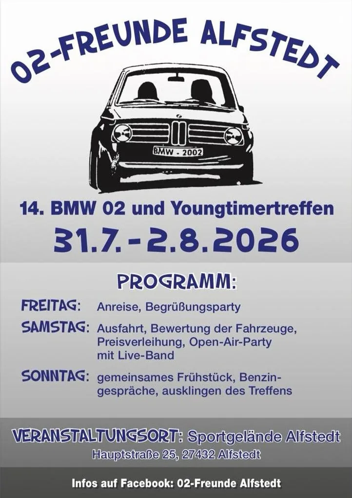 14. BMW 02 und Youngtimertreffen Alfstedt 2026